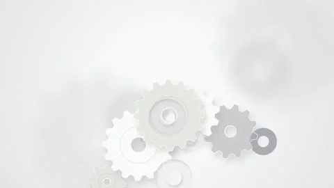Rotating gears cogs paper cut seamless loop motion background Stock Footage 345601035