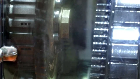 Rotating gears in the engine Stock Footage 82875627