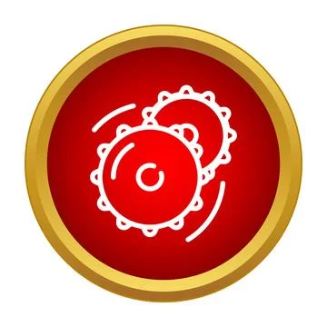 Rotating gears icon representing teamwork and collaboration process Stock Illustration