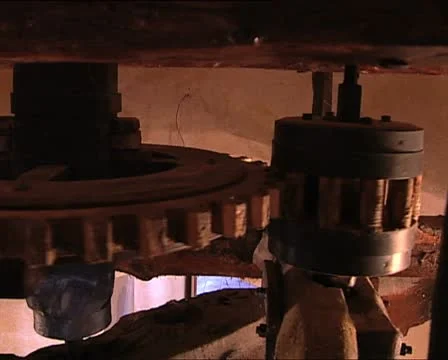 ROTATING GEARS inside a windmil det2 Video stock 21326820