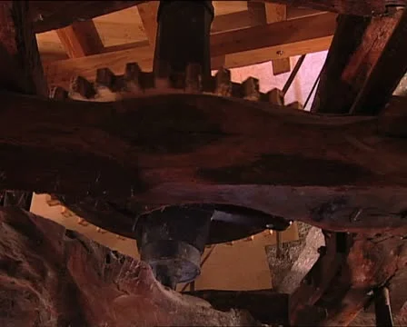 ROTATING GEARS inside a windmill det4 Video stock 21325501