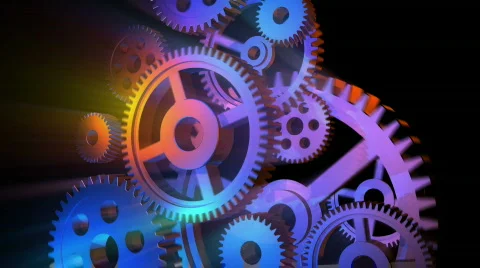 Rotating gears loop Stock Footage 559676