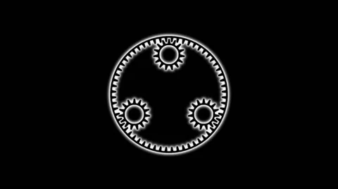 Rotating gears in seamless loop T-13d Stock Footage 42431097