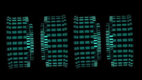 Rotating gears VJ loop Stock Footage 71156792