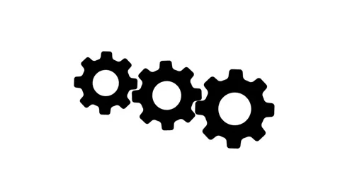 Rotating Gears White Background Animation Stock Footage 301928554