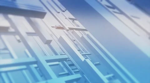 Rotating geometric lines with a blue gradient and soft edges Stock Footage 61948627