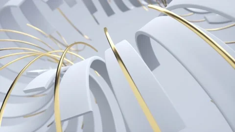 Rotating geometric shapes. Abstract background Stock Footage 131631422