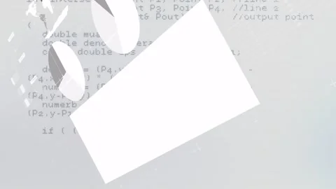 Rotating geometric shapes and code snippets animation over programming 動画素材 330946305