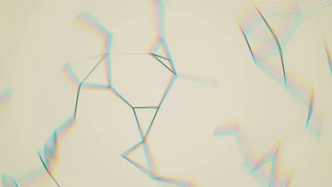 Rotating Geometrical Lines Connections Motion Flying Figures Stock Footage 104106935