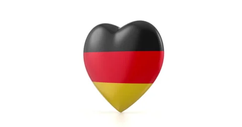Rotating Germany flag heart Stock Footage 291920922