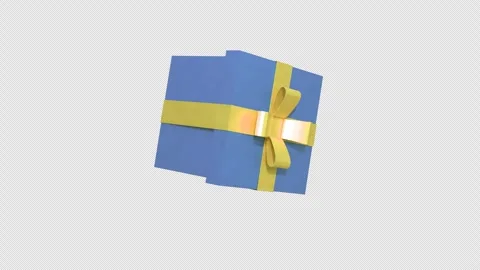 Rotating Gift Box. 3D gift box animation on a Alpha Channel. Valentine's Day, Ho Stock Footage 258291850
