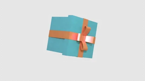Rotating Gift Box. 3D gift box animation on a Alpha Channel. Valentine's Day, Ho Stock Footage 258291851