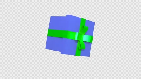 Rotating Gift Box. 3D gift box animation on a Alpha Channel. Valentine's Day, Ho Stock Footage 258293141