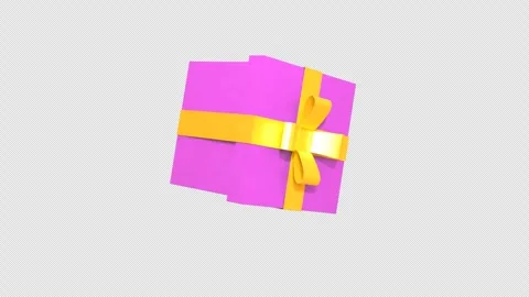 Rotating Gift Box. 3D gift box animation on a Alpha Channel. Valentine's Day, Ho Stock Footage 258294246
