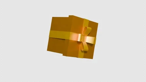 Rotating Gift Box. 3D gift box animation on a Alpha Channel. Valentine's Day, Ho Stock Footage 258297266