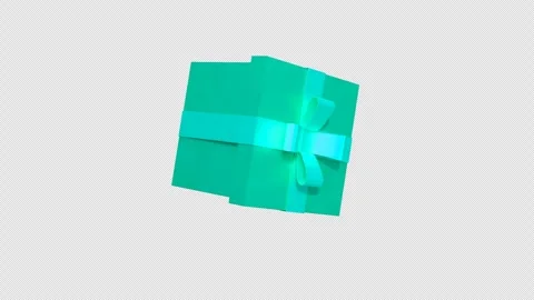 Rotating Gift Box. 3D gift box animation on a Alpha Channel. Valentine's Day, Ho Stock Footage 258297673