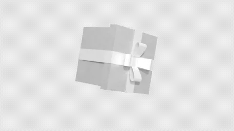 Rotating Gift Box. 3D gift box animation on a Alpha Channel. Valentine's Day, Ho Stock Footage 258297803