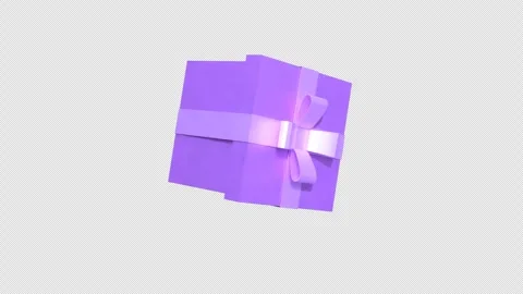 Rotating Gift Box. 3D gift box animation on a Alpha Channel. Valentine's Day, Ho Stock Footage 258297933