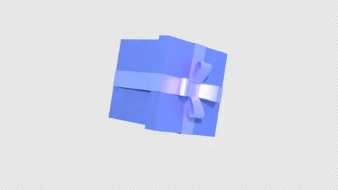 Rotating Gift Box. 3D gift box animation on a Alpha Channel. Valentine's Day, Ho Stock Footage 258299420