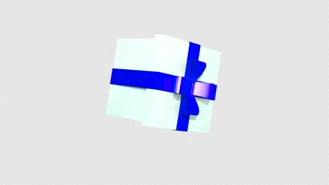 Rotating Gift Box. 3D gift box animation on a Alpha Channel. Valentine's Day, Ho Stock Footage 258302876