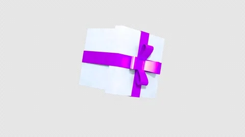 Rotating Gift Box. 3D gift box animation on a Alpha Channel. Valentine's Day, Ho Stock Footage 258303134