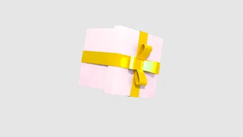 Rotating Gift Box. 3D gift box animation on a Alpha Channel. Valentine's Day, Ho Stock Footage 258303280