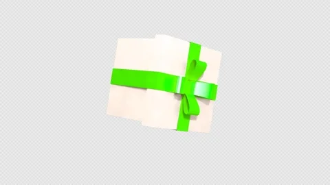 Rotating Gift Box. 3D gift box animation on a Alpha Channel. Valentine's Day, Ho Stock Footage 258303292