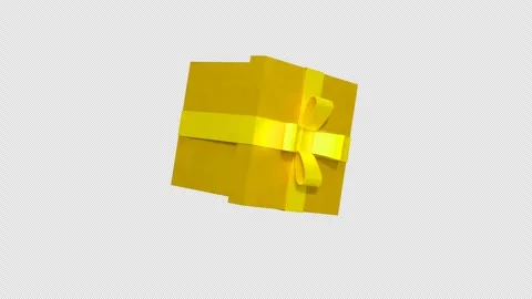 Rotating Gift Box. 3D gift box animation on a Alpha Channel. Valentine's Day, Ho Stock Footage 258303772