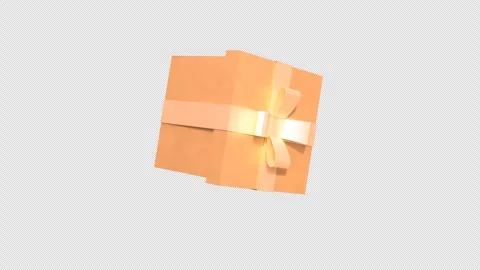 Rotating Gift Box. 3D gift box animation on a Alpha Channel. Valentine's Day, Ho Stock Footage 258303875