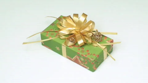 Rotating gift box  Stock Footage 271657