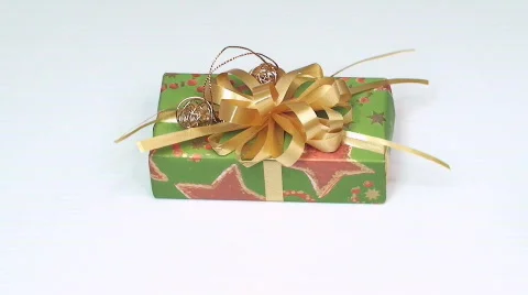 Rotating gift box  Stock Footage 537917
