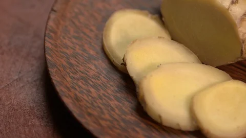 Rotating Ginger Root Stock-Footage 122960375