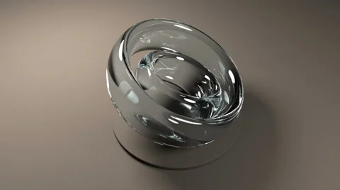 Rotating glass rings Stock Footage 56573429