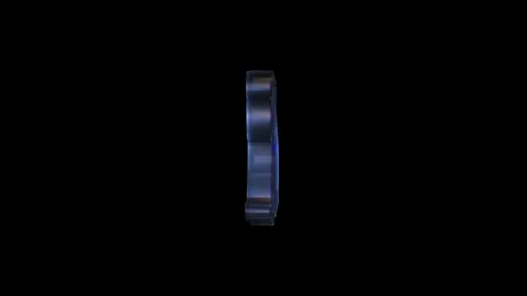 Rotating glass slow loris on black background Stock Footage 320753369