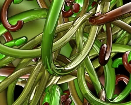 Rotating Glass Snakes Background Loop Video stock 8945298