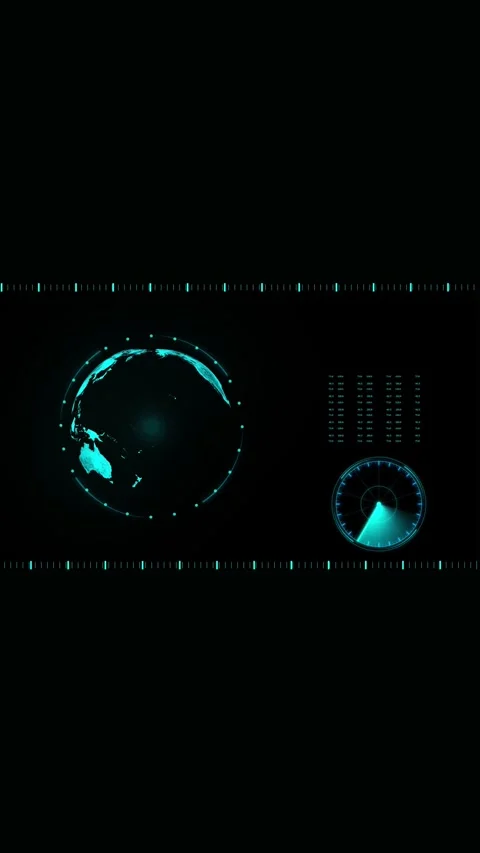 Rotating global network digital world hud technology interface motion graph.. Stock Footage 344285026