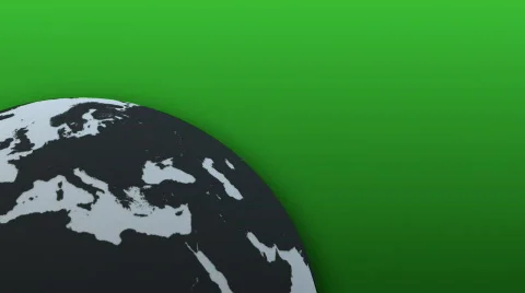 Rotating Globe with green Background (Loop) Video stock 375705
