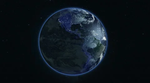 Rotating Globe Loop Video stock 64518092