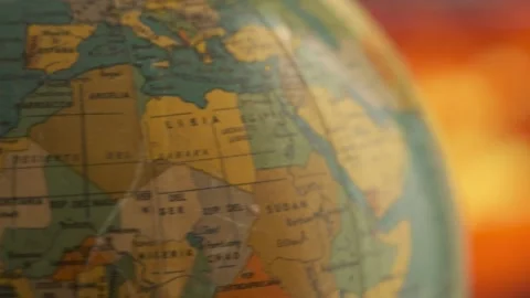 Rotating Globe Map Of South America Stock Footage 344579842