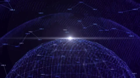 Rotating Globe with Shining Continents 4K 3D Loop Animation With Alpha. Stock Footage 140162875