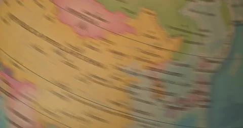 Rotating globe terraqueo map that stops at the destination of France, Paris. Stock Footage 208866381