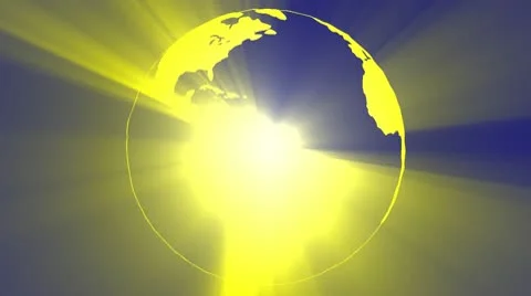 ROTATING GLOBE with volumetric light effect 스톡 동영상 10684463