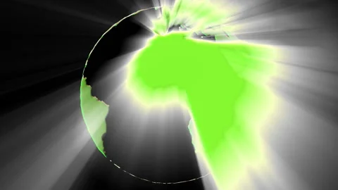 ROTATING GLOBE with volumetric light effect 스톡 동영상 146798122
