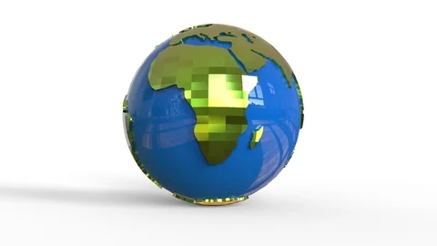 Rotating globe on white background Stock Footage 91109171