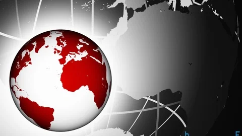 Rotating globes with program codes Stock Footage 108561069