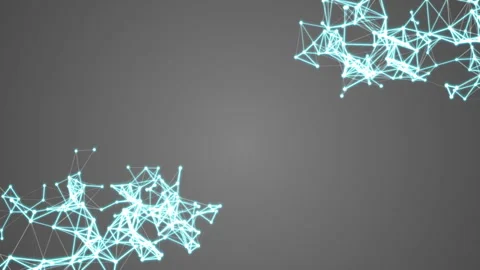 Rotating glowing constellations. Gray background. Seamless loop. Stock Footage 90387427