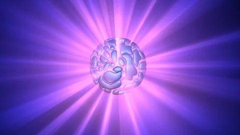 Rotating glowing orb with light rays. Seamless looping 3d animation Stock Footage 99918849