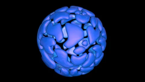 Rotating glowing orb . Seamless looping 3d animation.Black and white alpha matte Stock Footage 99918708