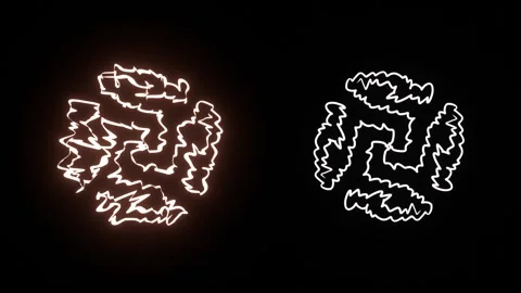Rotating glowing ornament on black background Stock Footage 276340459