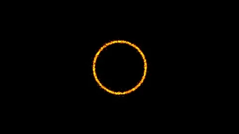 Rotating Glowing Particle Circle Animation Stock Footage 336651438